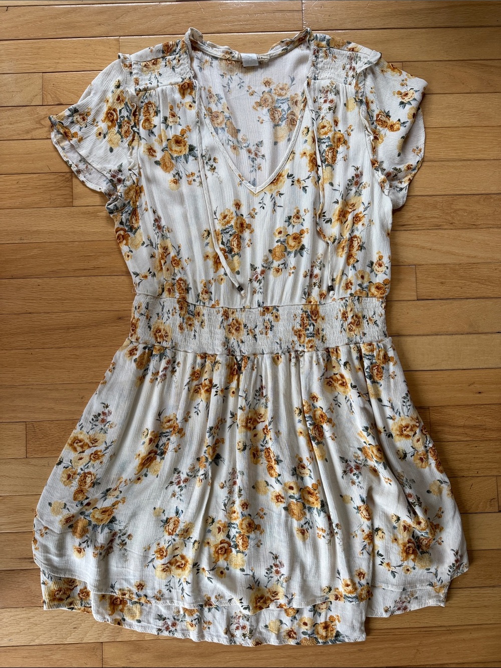 Love Crazy floral rayon ruffle dress - 2X